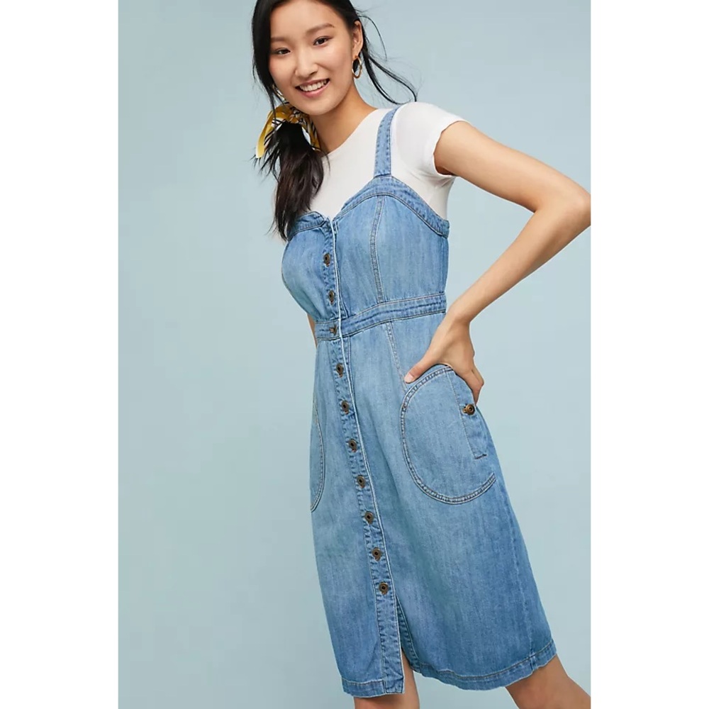 Anthropologie Pilcro & The Letterpress Buttondown Denim Dress